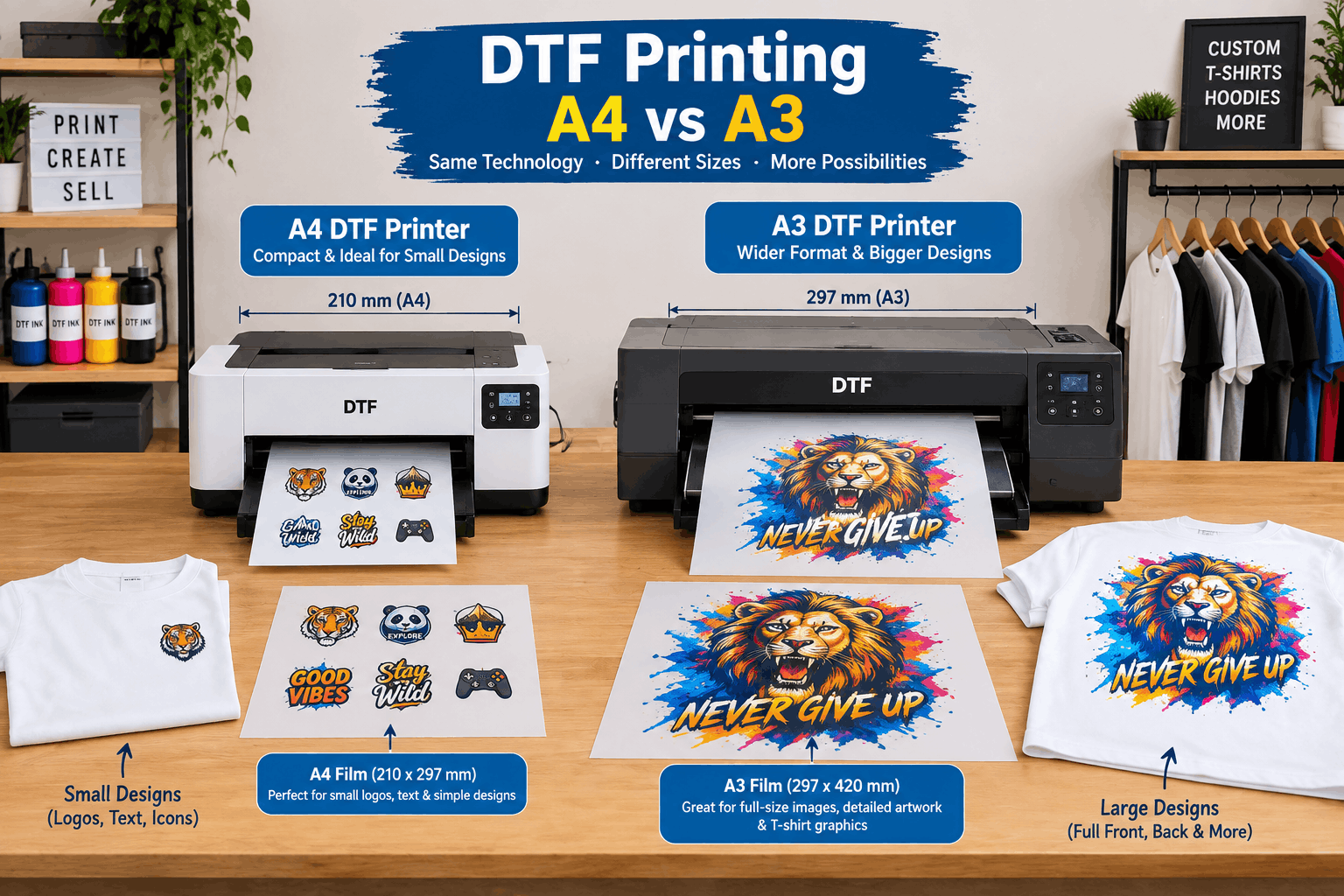 Imprimante DTF A3 ou A4 : Quel Format Choisir ?