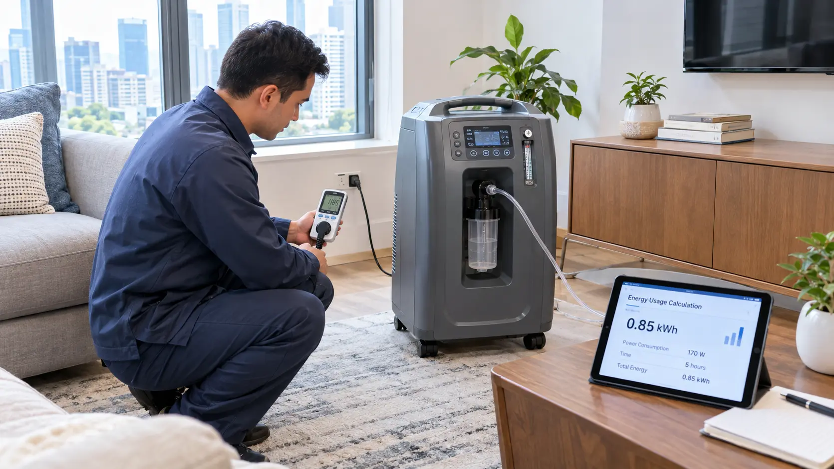 How Much Electricity Does a 5L Oxygen Concentrator Use?